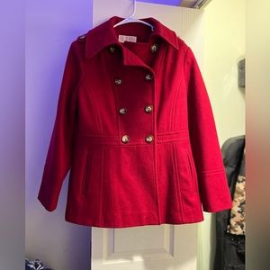 Women’s red Michael Kors wool coat size M